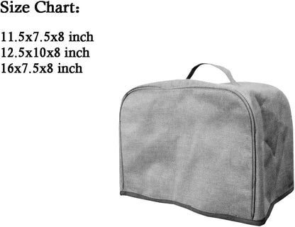 Large 4 Slice Toaster Cover, Dust-proof & Oil Proof, Fits Most Toasters, Gray, 16” x 7.5” x 8”