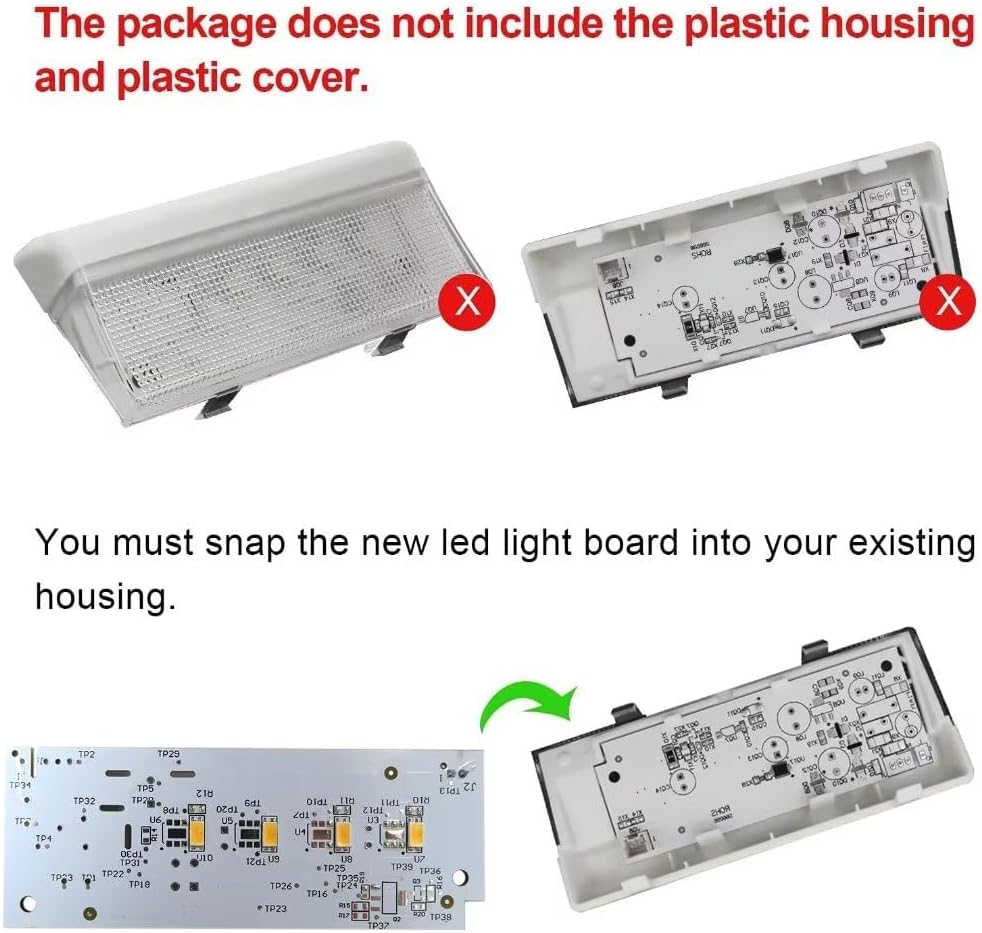 W10515057 LED Light Board Replacement for Whirlpool Refrigerator, Replaces AP6022533, PS11755866