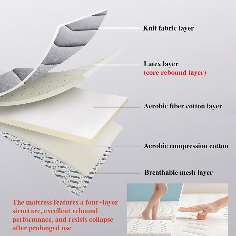 5cm Thick Foldable Floor Mattress – Portable Roll-up Tatami Mattress for Guest, Dorm, Bedroom, Or Apartment – Single & Double Size Blue 120x200cm