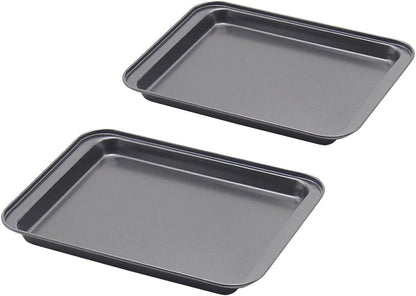 SS&CC Nonstick Baking Sheets Set of 2 - Perfect 8 Inch Cookie Trays for Toaster Ovens | Ideal for 1-2 Person Households