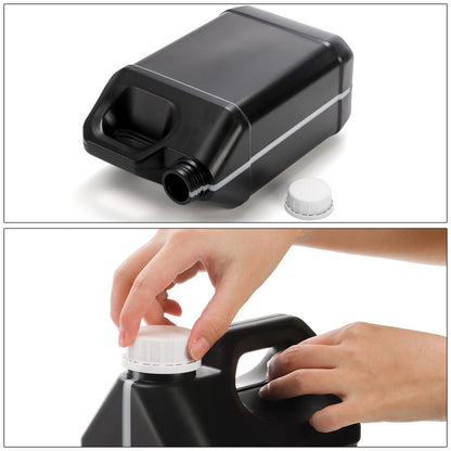 Hacaroa 3 Pack Plastic Storage Jug for Non-Flammable Liquid, 1 Gallon/4L HDPE Motor Oil Container with White Lid&Ergonomic Handle, Black Empty Bottle for Bleach, Detergent, Lubricant, Not for Fuel Use