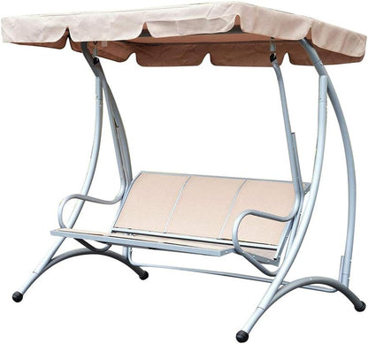 Windproof Porch Swing Canopy Top Cover, Waterproof Sunshade Protector for Outdoor Garden Patio Swing Seat