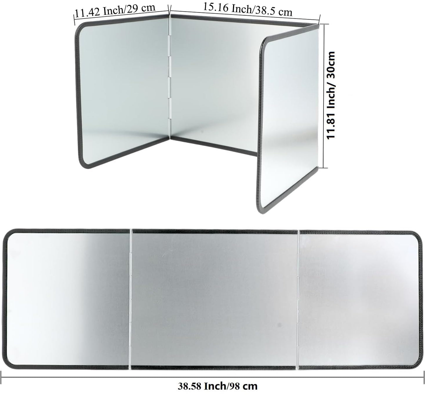 3 Sided Foldable Splatter Guard, Stainless Steel Grease Splatter Screen, Non-Stick Oil Splash Guard, Anti-Grease Cooking Shield, Heat-Resistant Stove Protector with Safe Edge, Easy to Clean (Medium)