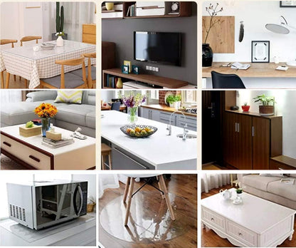 18 28 Inch 1.5mm NECAUX Custom x Frosted Desk Cover Protector, Thick Plastic Desk Pad, Tablecloth for Office Computer