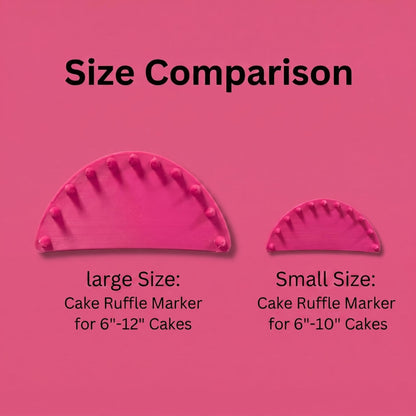 4 PCS Cake Piping Guide Tool, Cake Arch Guide Tool, Ruffle Guide Stencil, Cake Decorating Tools, Cake Ruffle Marker (2 PCS 6'' + 2 PCS 10'') for Cakes