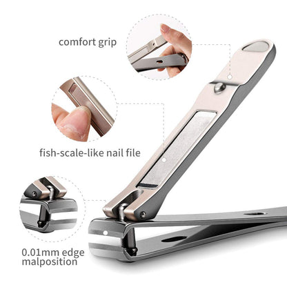 MR.GREEN Nail Clipper 4Pcs Set, Stainless Steel Manicure Pedicure Set, Medical Grade Grooming Kit with Travel Case Gift Box for Man & Woman