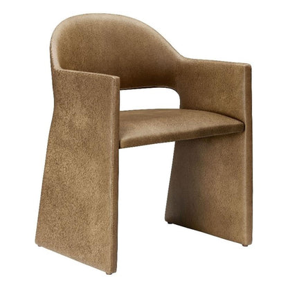 Modway Talia Vegan Leather Dining Armchair in Toast