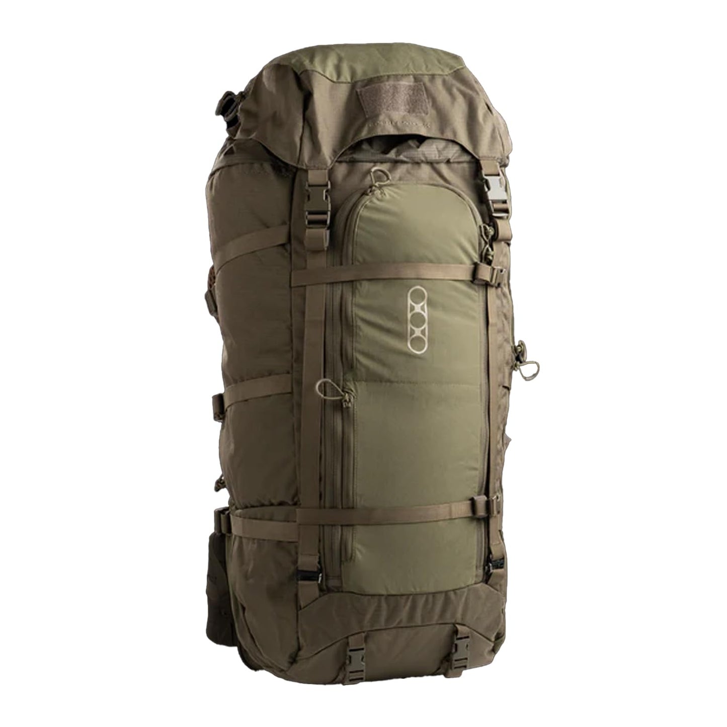 Eberlestock Brooks 7000 Pack – EMOD Attachment Bag for Extended Backcountry Hunts – 7000 Cubic Inches Storage – Expedition-Class Roll-Top Backpack with Lid – Compatible with Modframe – Military Green