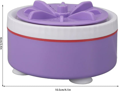 Mini Turbo Washing Machine - USB Portable Small Clothes Washer for Travel, Timed Adjustable Laundry for Underwear, Baby