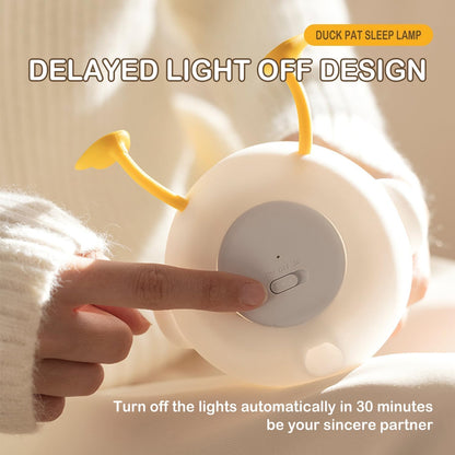 Icotoibabie Cute Flower Chick Night Light for Kids, Infants Soft Cute Flower Chicken Lamp Is Aesthetic Bedroom Decor, Food Grade Silicone Squishy Lamp Led Have 3 Levels Dimmable Lights Gifts for Women