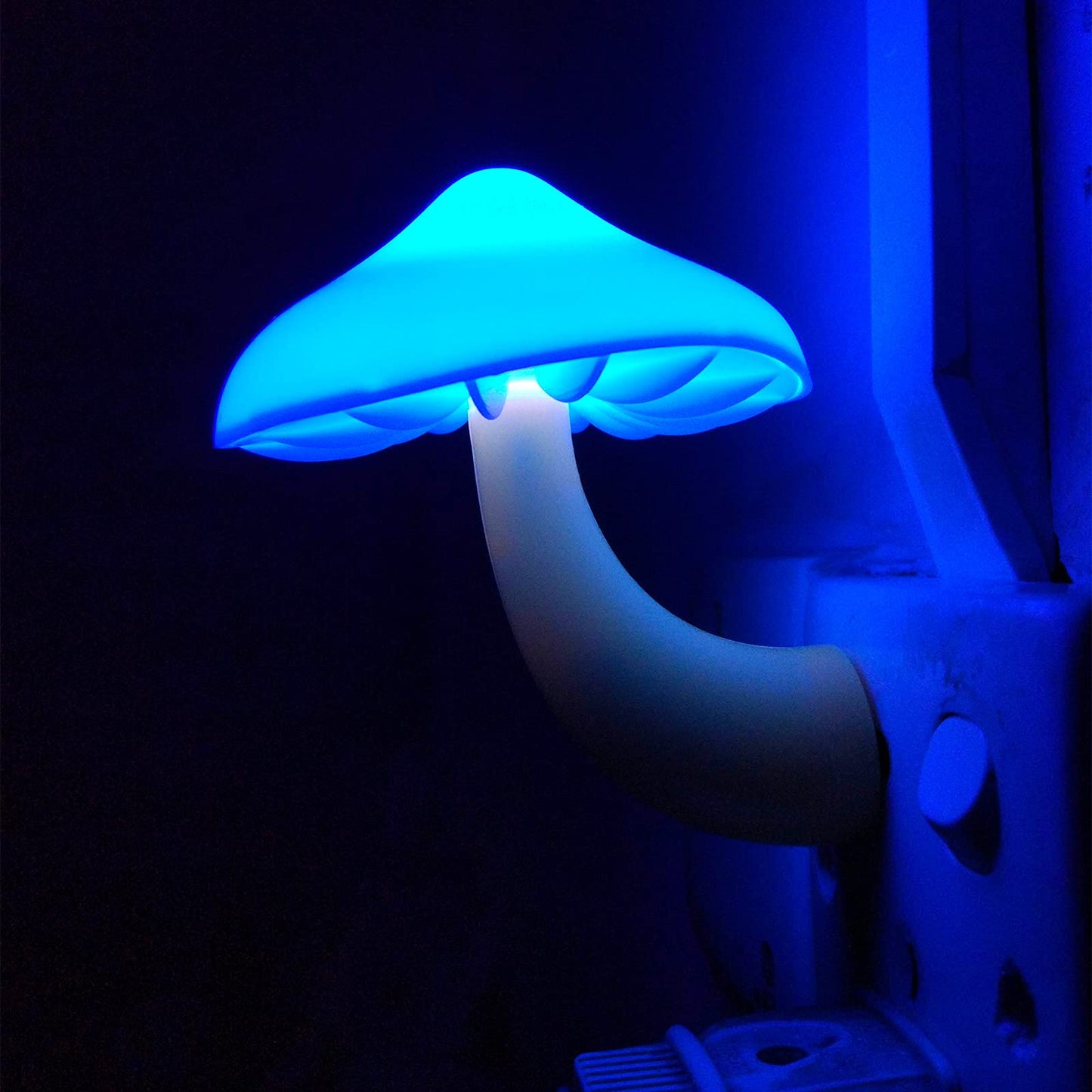 AUSAYE Sensor LED Night Light Plug in Wall Lamp, Energy Saving NightLight Cute Mushroom Night Lights for Adults Kids Bedroom,Bathroom,Toilet, Stairs, Kitchen,Hallway Corridor Warm White