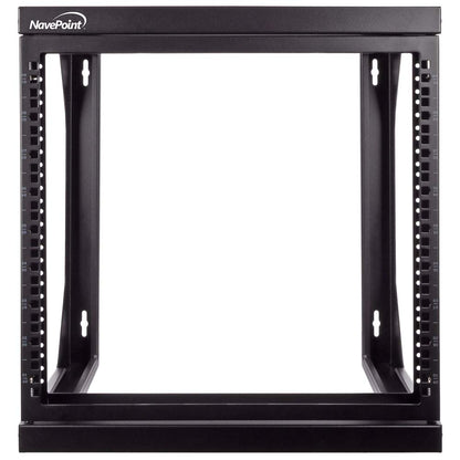 NavePoint 9U Open Frame Server Rack for 19" Network Equiment & 1U Cantilever Vented Server Shelf for 19-inch Equipment - 10-inch 250mm Deep