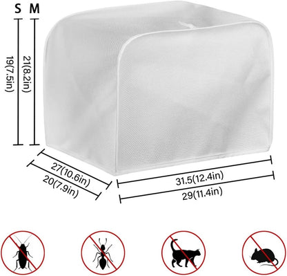 JEOCODY Toaster Cover, Coffee Theme Print, 4 Slice Wide Slot Small Appliance Cover with Handle