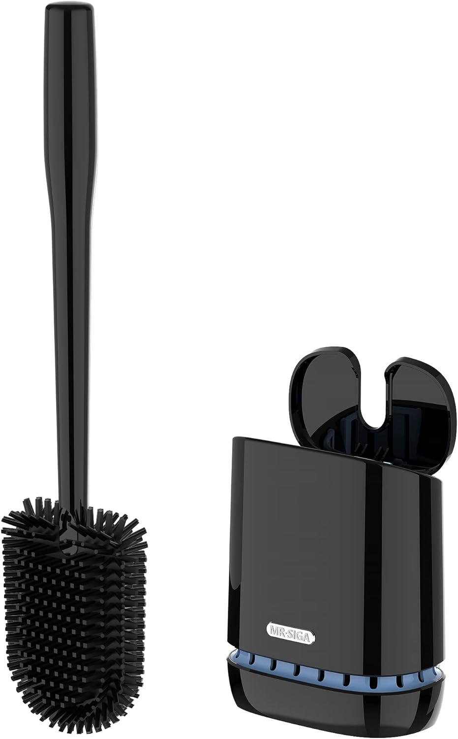 1 Pack MR.SIGA Toilet Bowl Brush and Holder, Durable and Flexible Bristles, Wall Mounted Toilet Brush for Bathroom