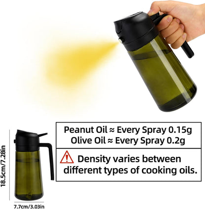 16oz,2 1 470ml (2PCS-Light-Proof Aovdy Oil Sprayer for Cooking in Olive Oil Dispenser and Oil Sprayer - Olive Bottle