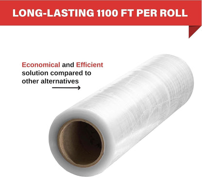 Simply Cool Stretch Wrap Industrial Strength Extra Thick 17.5" 1100 SqFt 80 Gauge 1 Pack Shrink Wrap Roll for Moving Supplies, Furniture, Pallet Wrapping, Packing, Heavy Duty Stretch Film