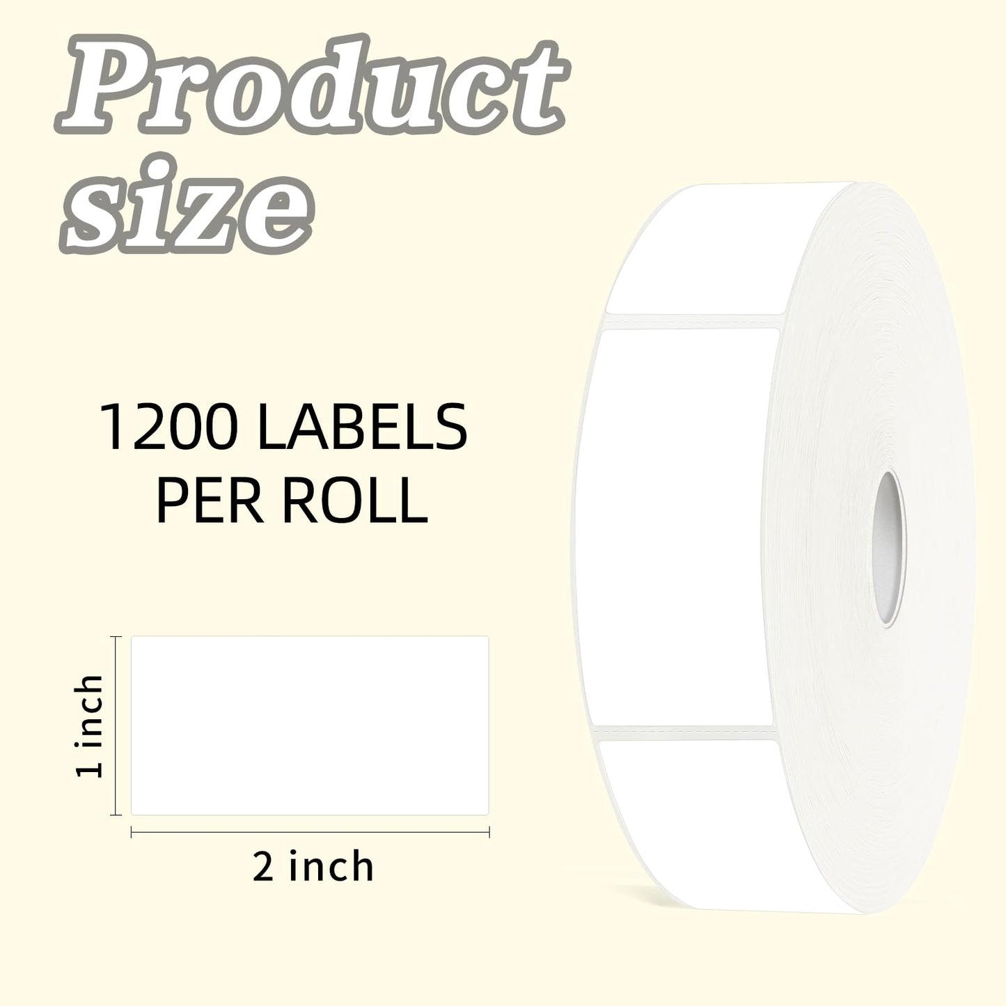 1200 Blank Removable Freezer Labels Water Oil Resistant with Perforation Line for Food Containers Jars Pantry Organization (Ink Quick-Dry，1” x 2”)