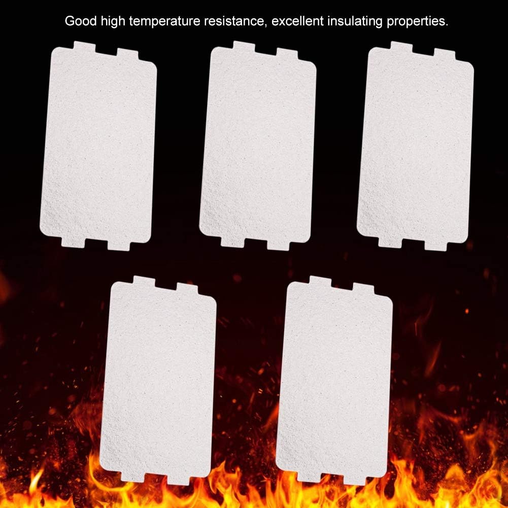 Zerodis 5PCS Microwave Oven Waveguide Cover, Mica Plate Sheet 116x64 mm, Microwave Replacement Repair Accessory