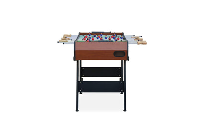 KICK Monarch 48" Folding Foosball Table (Brown) – Compact Indoor Game Table