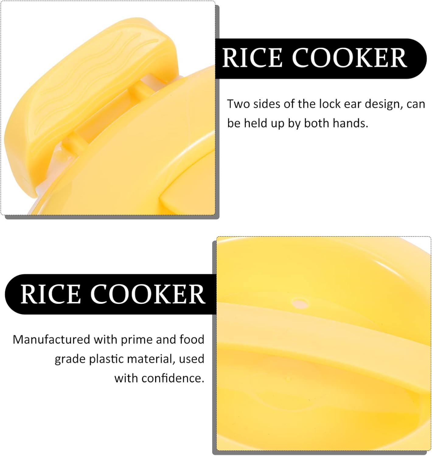 CALLARON Microwave Rice Cooker Steamer Bowl: Portable Food Steamer Pot for Pasta, Fish, Vegetables, Ramen Cookware