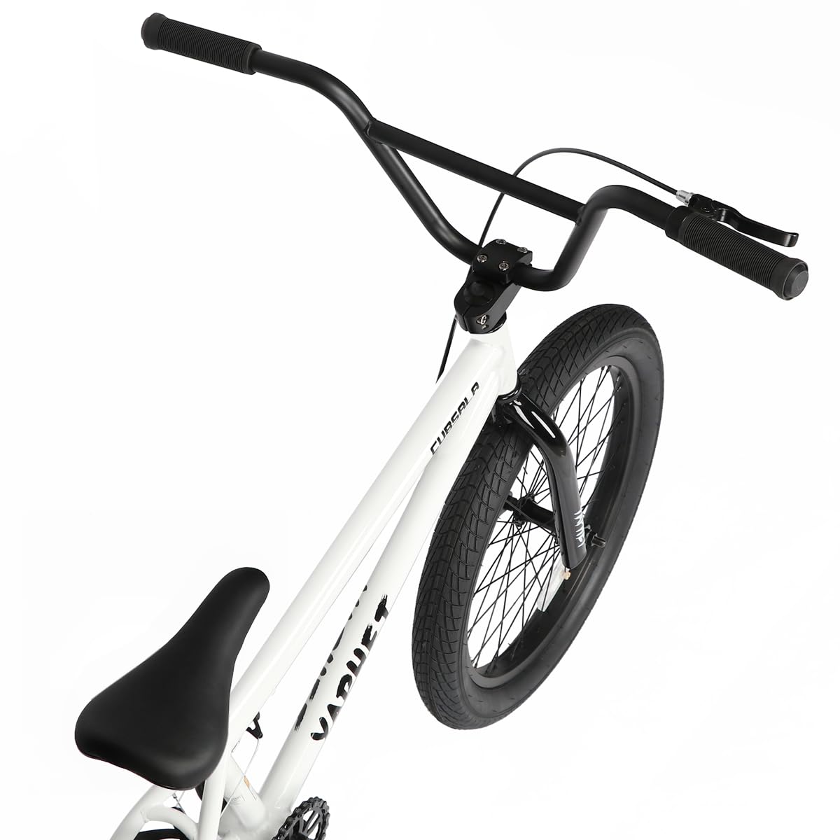 cubsala Freestyle BMX Bike, 20 Inch Yaphet Bicycle for Teen Beginner and Adult Riders, Bike with Hi-Ten Steel Frame, White