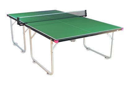 Butterfly Compact 16 Ping Pong Table | 3 Year Warranty Table Tennis Table | Ships Fully Assembled | Space Saver Ping Pong Table for Your Game Room | Ping Pong Net Set Included, Green, Full Size Table