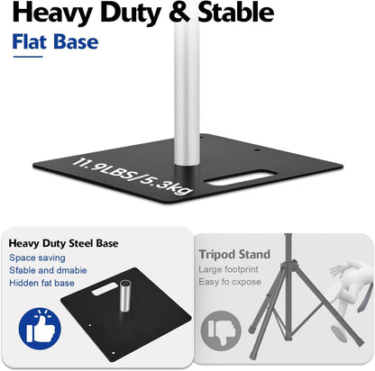 Hecis Heavy Duty Backdrop Stand, 10x20Ft Double Crossbar Pipe and Drape Stand Kit, Adjustable Banner Stand, Back Drop Stand for Party Event, Trade Shows & Wedding Decor