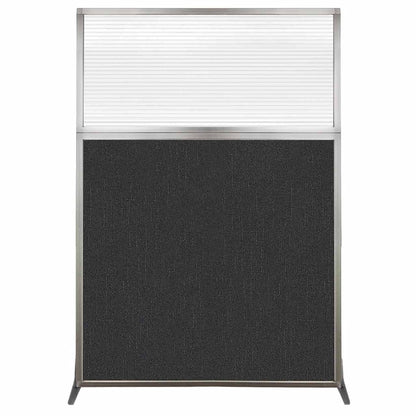 Versare Hush Screen Portable Room Divider | Workstation Wall Divider | Freestanding Privacy Hush Panels | Clear Fluted Windows | Fabric Office Divider Screen | Great for Room Separation