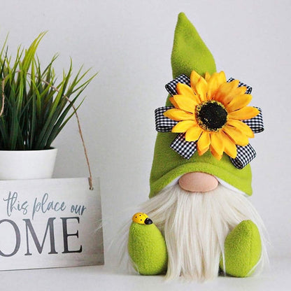 LUOZZY 3 Pcs Summer Sunflower Gnome Doll Plush, Faceless Tomte Decor for Desktop Summer Holiday Party Decorations