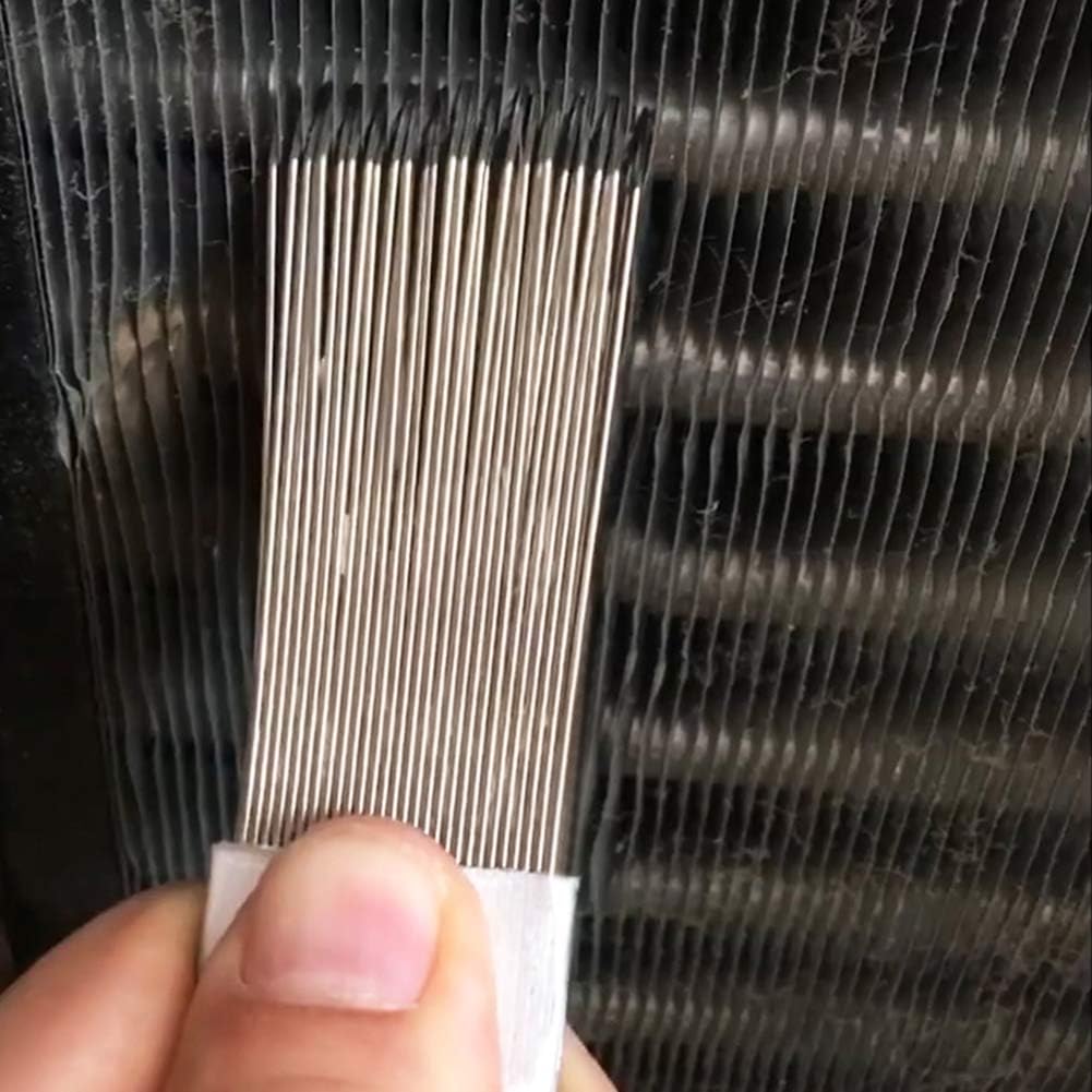 2 PCS Stainless Steel Fin Comb, Air Conditioner Fin Cleaner Repair Tool, Air Conditioning Brush