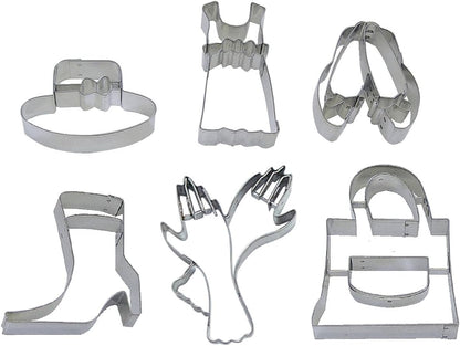 R&M International 5-Piece Set Cookie Cutters, Purse, Hat, Gloves, Slippers, Boot