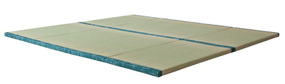 MustMat Japanese Floor Mattress Foldable Tatami Mats Folding Tatami Futon Mattress Rush Grass Floor Bed 35.4"x78.7"x1.2"(2 Piece Set)