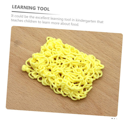 Toddmomy 4Pcs Realistic Miniature Ramen Fake Noodles Silicone Dollhouse Food Play Food Props for Photography Party Decor