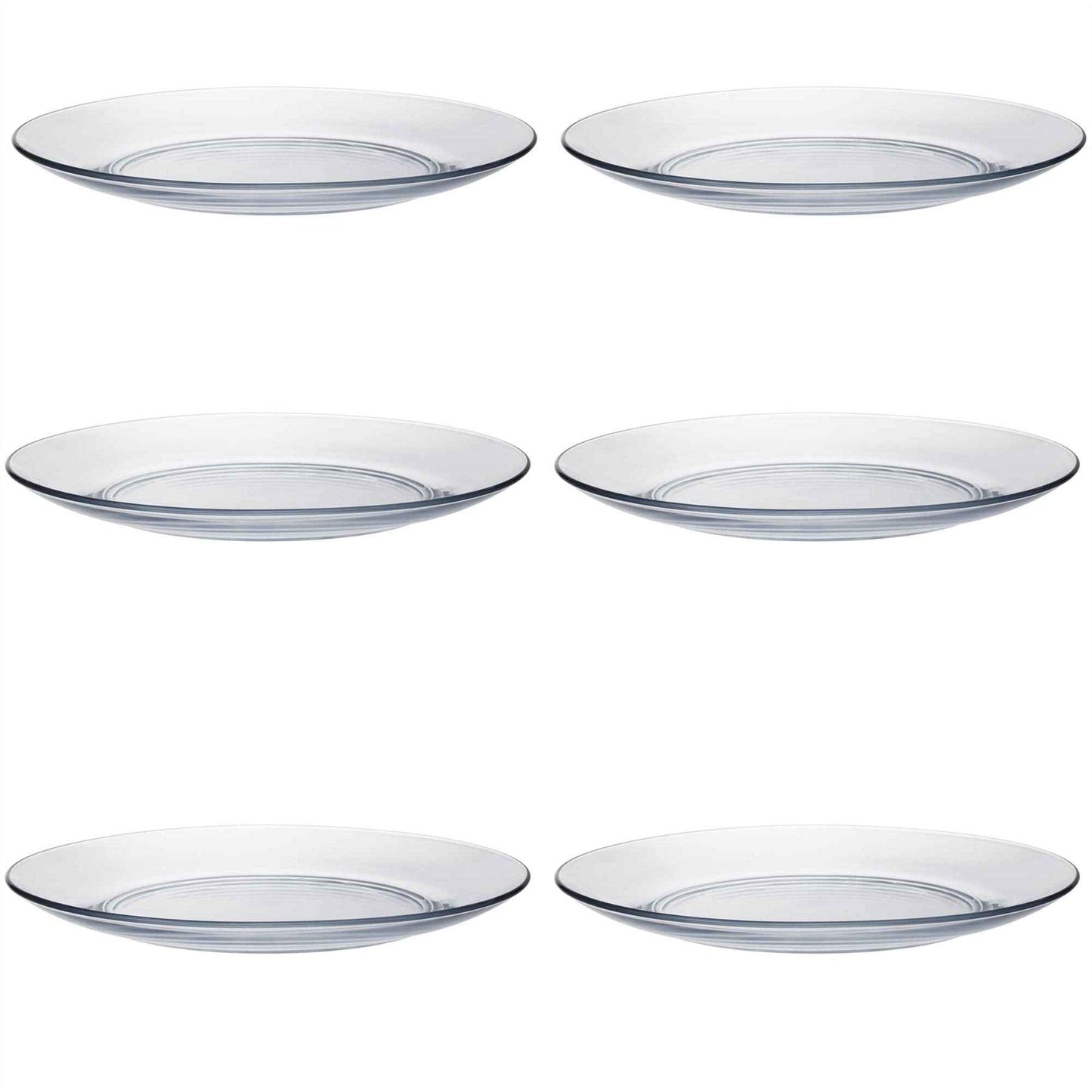 Duralex Lys Clear Glass 11 Inch Dinner Plate, Set Of 6