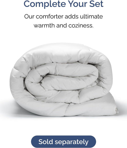 Skiennix Extra Deep Split King Sheet Set - 7 Piece Breathable Cooling Bedding - Soft, Wrinkle-Free Off White