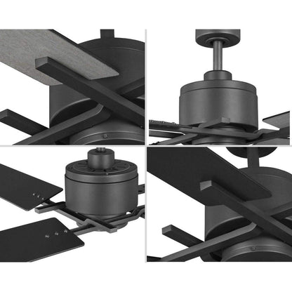 Progress Lighting Bedwin Collection 56" Four-Blade Graphite Ceiling Fan