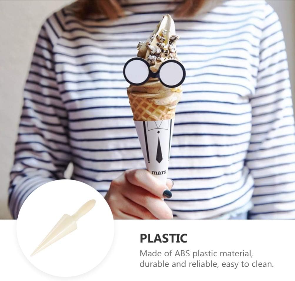 Hemoton Ice Cream Waffle Cone Roller, Krumkake Cone Maker Wooden Pastry Waffle Cake Kitchen Baking Tool