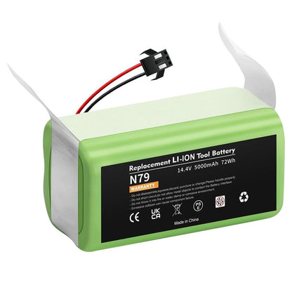 Upgraded 14.4V 5000mAh Battery Replacement for Ecovacs Deebot N79S N79 DN622 & Eufy RoboVac 11 11S 11S MAX 11C 12 15C 15T 15MAX 25C 30C 30 35C G30, Shark, Amarey, Coredy Robot Vacuum Battery