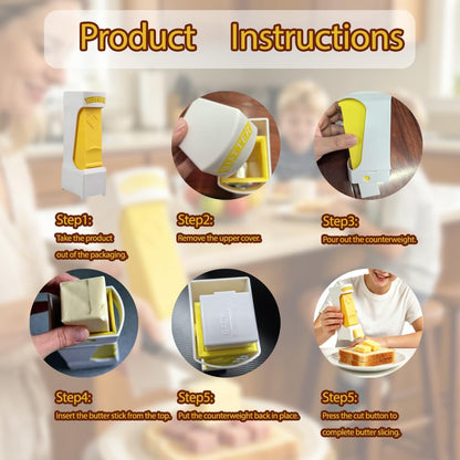 Portable One-Click Butter Cutter with Stainless Steel Blade - Effortlessly Create Perfect Slices for Breakfast, Baking, and Cooking, Butter Dispenser Sticks,Cheese Splitter