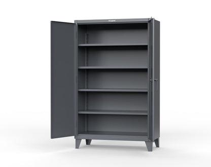 Strong Hold, 48" W x 24" D x 78" H, Industrial Cabinet, Heavy-Duty, Welded and Assembled, 12-Gauge Steel, Dark Gray, 4 Adjustable Shelves with 1,200 lbs. Capacity Each - Made in The USA, 46-244