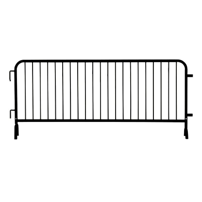 Angry Bull Barricades Metal Interlocking Steel Barricade (8.5 Ft. Heavy Duty, Bridge Feet, Black Powder Coated, Set of 10)