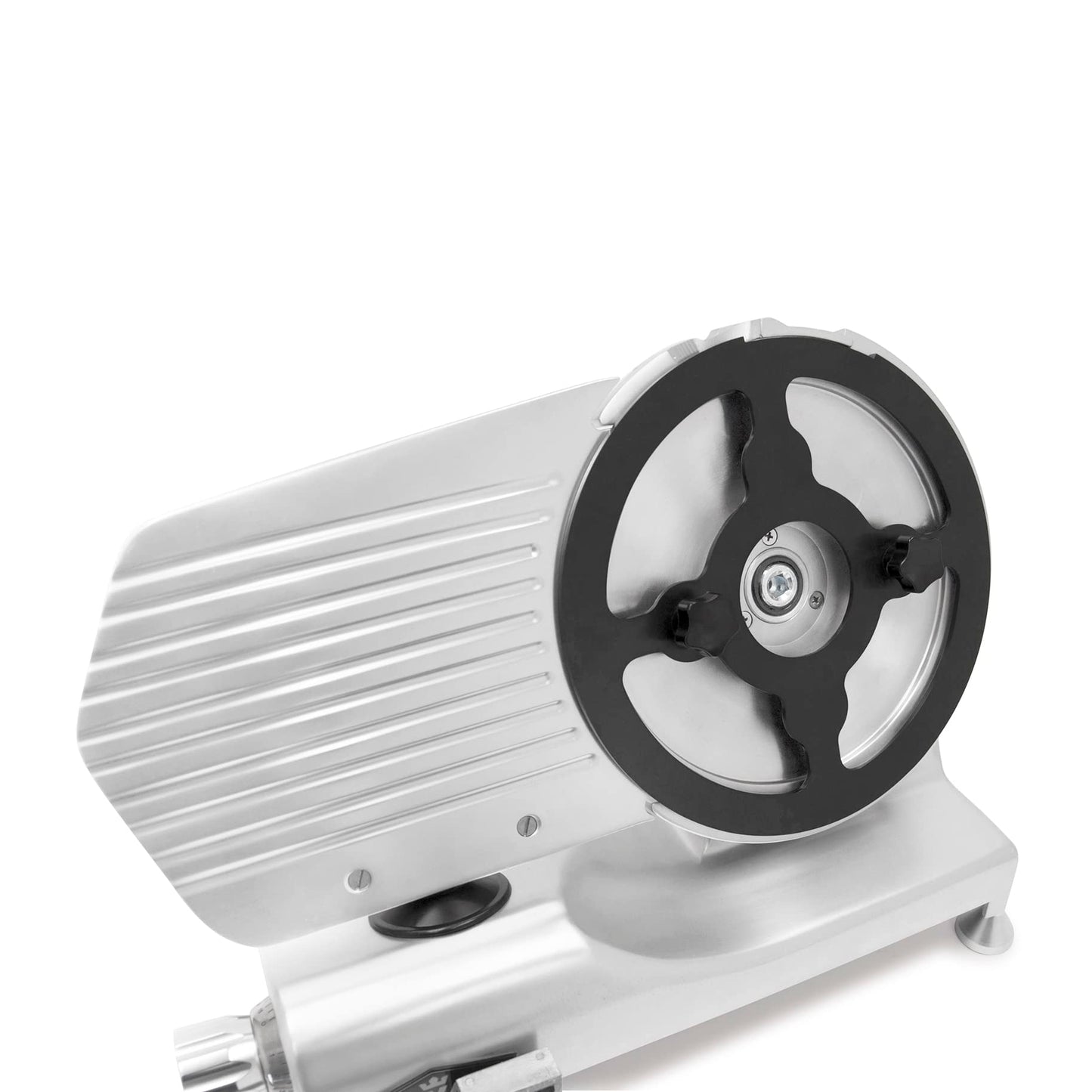 KWS Metal Collection MS-10DS Commercial 320W 10-Inch Meat Slicer Anodized Aluminum Base with Stainless Steel Blade + Blade Removal Tool, Frozen Meat/Cheese/Food Slicer Quiet [ ETL, NSF Certified ]