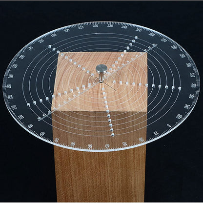8" Round Center Finder Compass Drawing Maker, Wood Turning Lathe Tools Accessories Woodworking Circle Tool