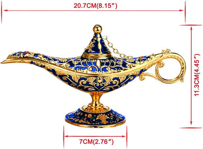 Vintage Legend Aladdin Lamp Magic Genie Wishing Light, Collectable Rare Classic Arabian Costume Props