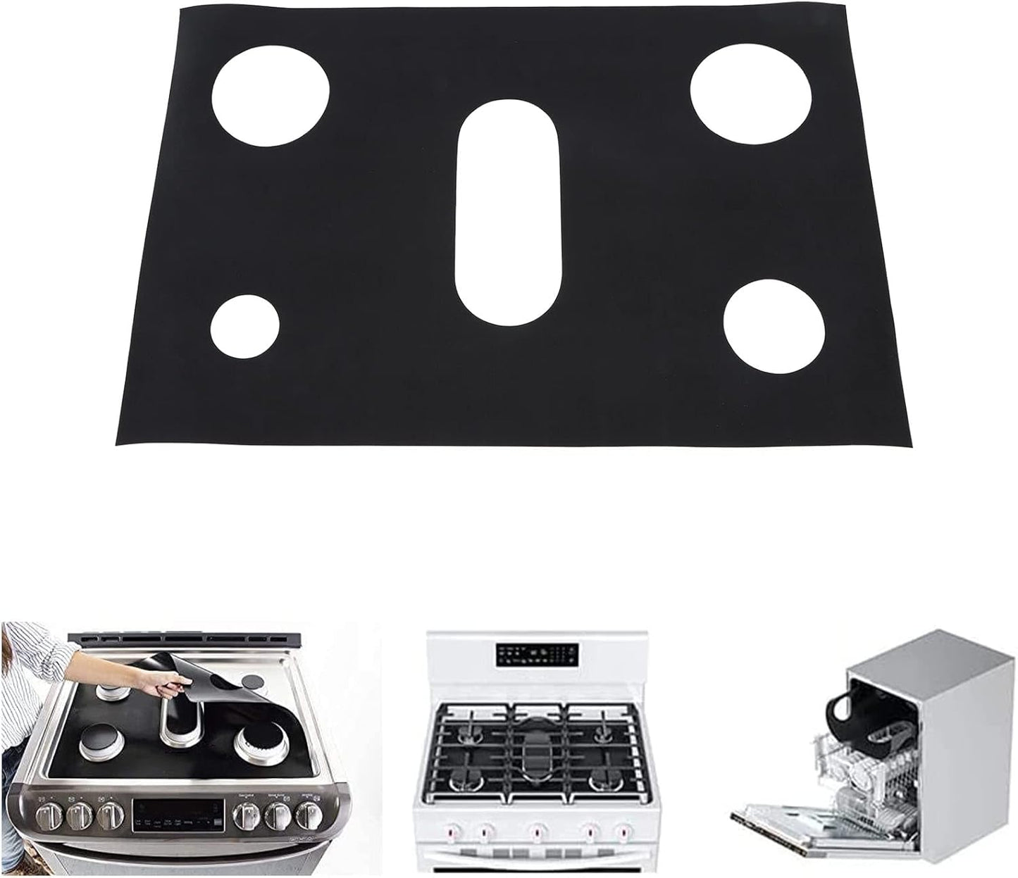 Stove Top Cover Protector, Heat Resistant Grill Mats Outdoor, PTFE Reusable Washable Heat Resistant Gas Stove Liner