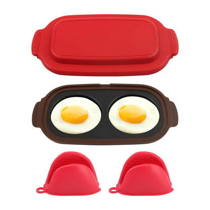 Microwave Egg Cooker Portable Poacher/Fryer Egg,Microwave Egg Poacher for 2 Eggs,Egg Cooker for Breakfast Sandwiches Maker for 2 Eggs,for Kitchen, Travel