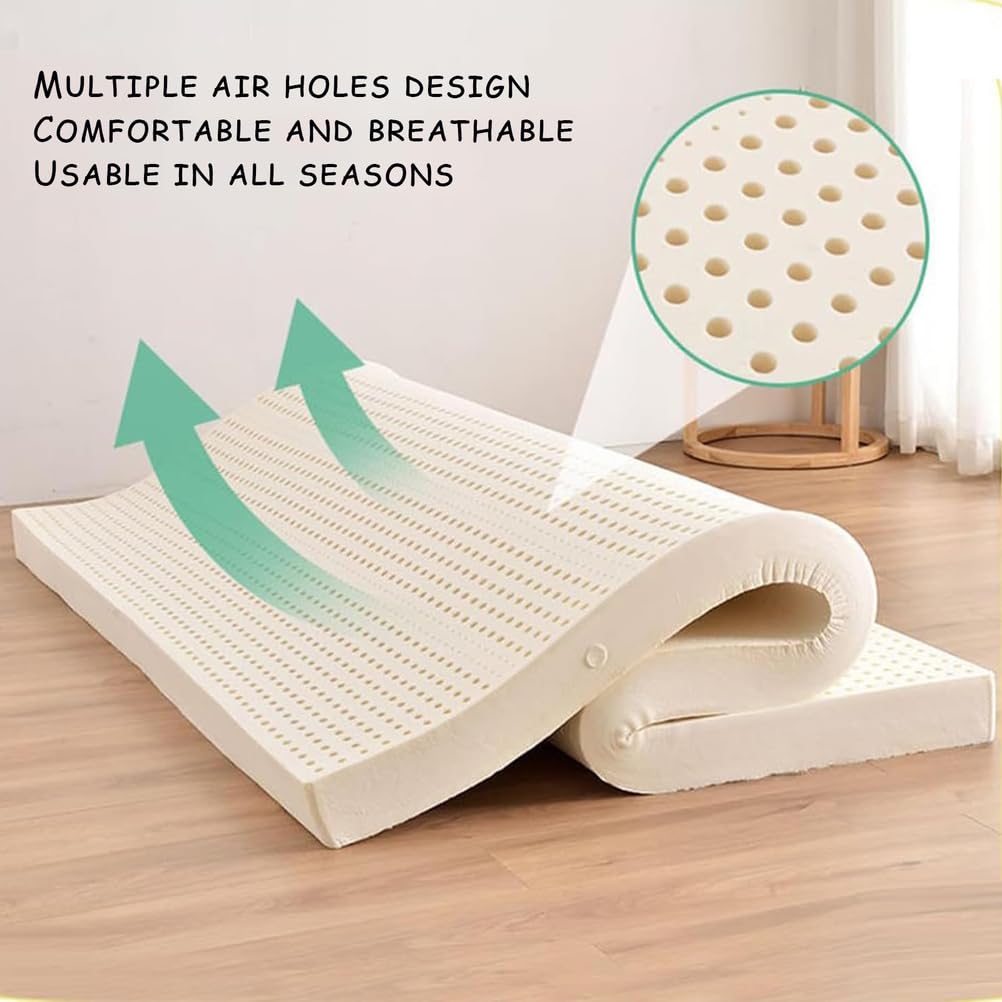 This Latex Mattress Topper – Premium Latex with Organic Mattress CoverPad for and Motion Isolation,10cm,190x220cm(75x87in)