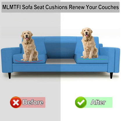 MLMTFI 22" x 22" Couch Cushion Support for Sagging Seat, 3 PCS Large Size Insert Sofa Cushion Support for Better Lift, 45D High-Density Foam Couch Replacement for Furniture Seat Sagging Repair, Grey