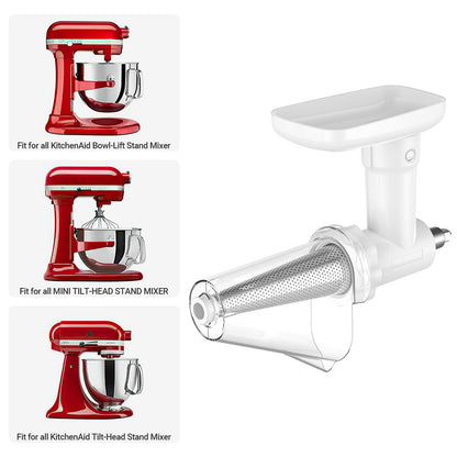 Fruit & Vegetable Strainer Attachment Set for KitchenAid Stand Mixer, Includes Food Grinder Attachment with Sausage Stuffer Tubes and Juicer Auger, Meat Grinder Attachment for KitchenAid by InnoMoon