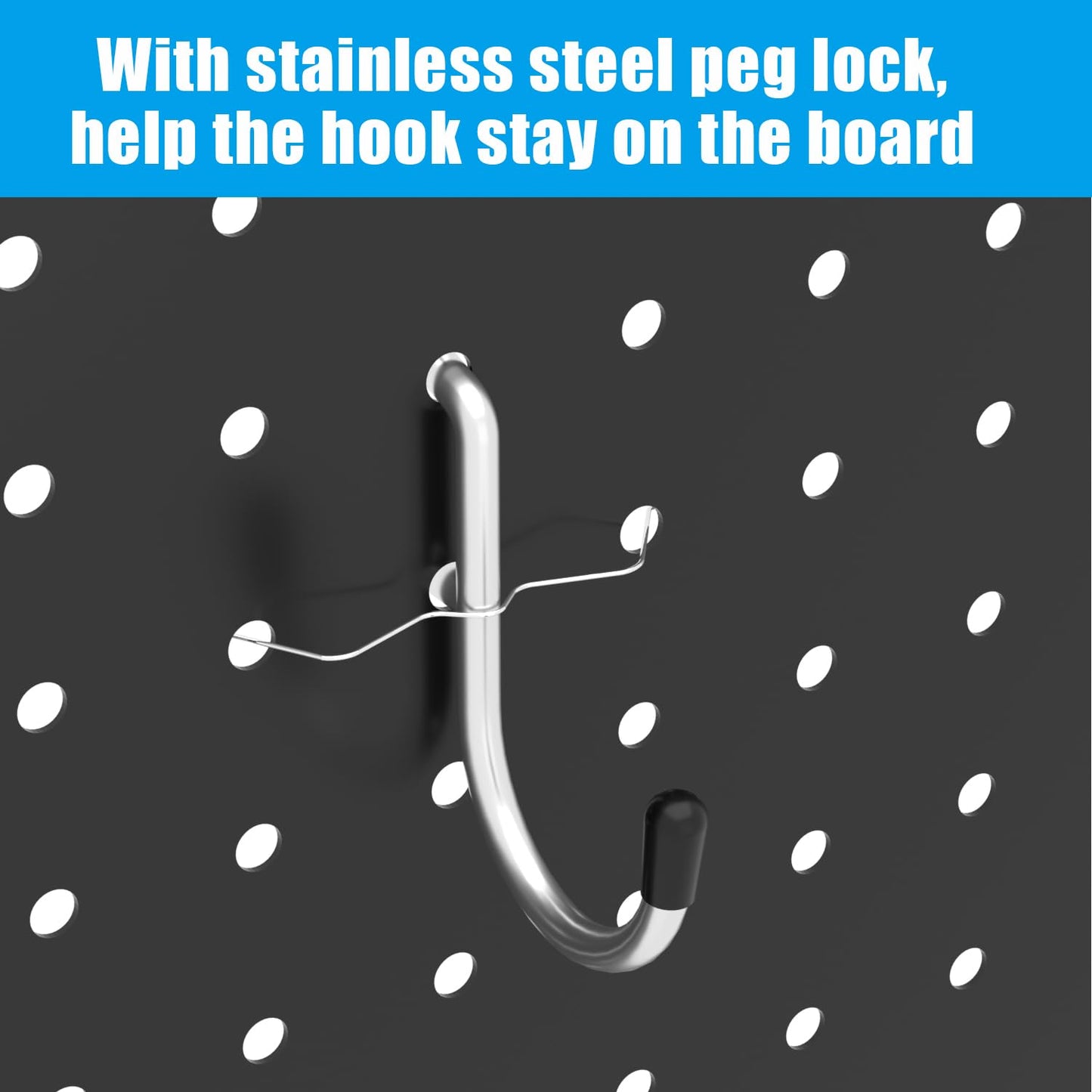 HUZJIEHUI 157 PCS Extra Thick Pegboard Hook Set, Metal Pegboard Accessory Organizer with Storage Bins and Peg Locks, Fits 1/4 Inch Pegboard Only, Ideal for Tools, Garage and Workshop Storage(Silver)